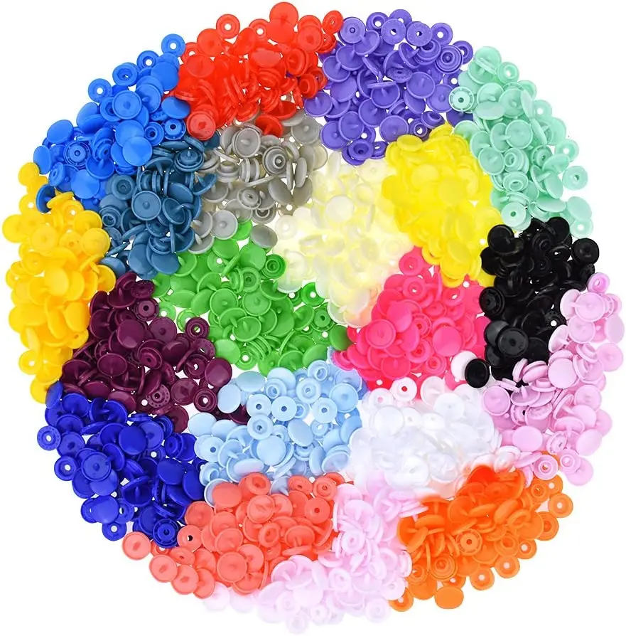 

T5 Plastic Snap Buttons 25sets For Clothing DIY Garment Press Stud Fasteners Used to Kids diapers/Bibs/Bags/Folder