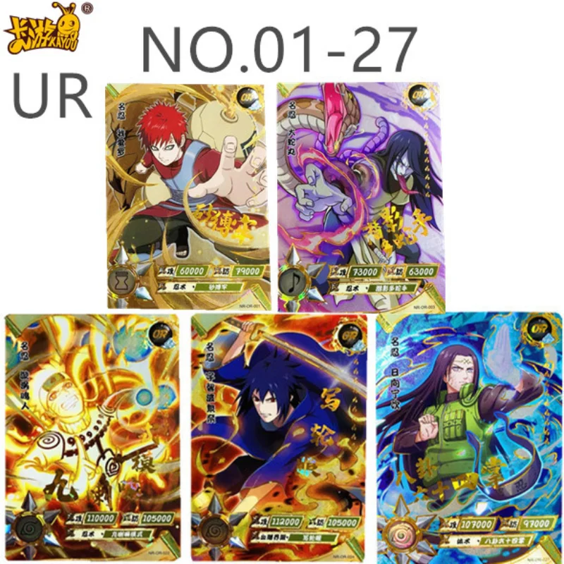 

KAYOU Naruto OR 01-27 card holder Uzumaki Naruto Kakashi Obito Bronzing Anime Character Game Collection Card kids toy Child gift