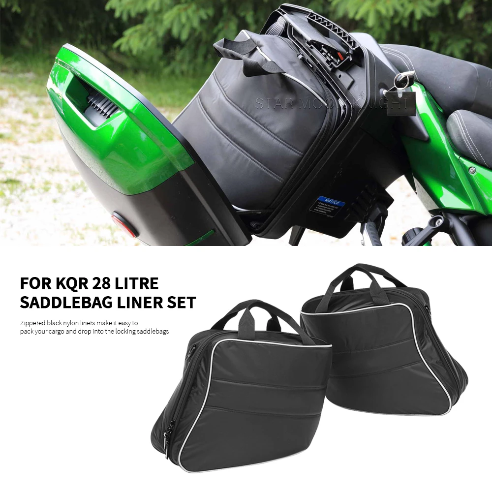 For Kawasaki Versys 1000 650 Ninja 1000 H2 SX For KQR 28L Hard Saddlebag Liner Set Saddle Bags Travel Trunk Bag ​luggage bags