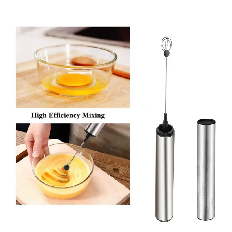 

Electric Milk Frother Mini Portable USB Rechargeable Foam Maker Handheld Foamer High Speeds Drink Mixer Frothing Wand for Coffee