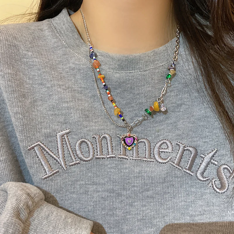 Женское многослойное ожерелье с подвеской в богемном стиле