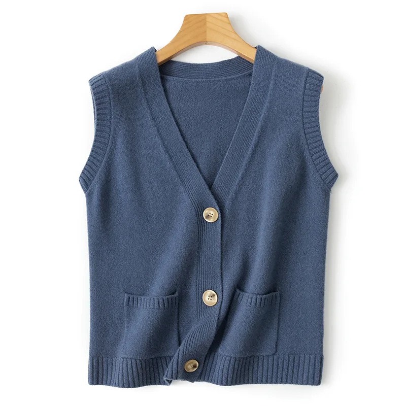 Осенне-зимний плотный Повседневный Кардиган masigoch из 100% мериносовой шерсти жилет