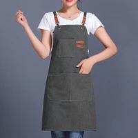 kitchen cooking baking apron crafting woodworking apron adjustable straps grease proof chef pockets salon stylist housekeeping