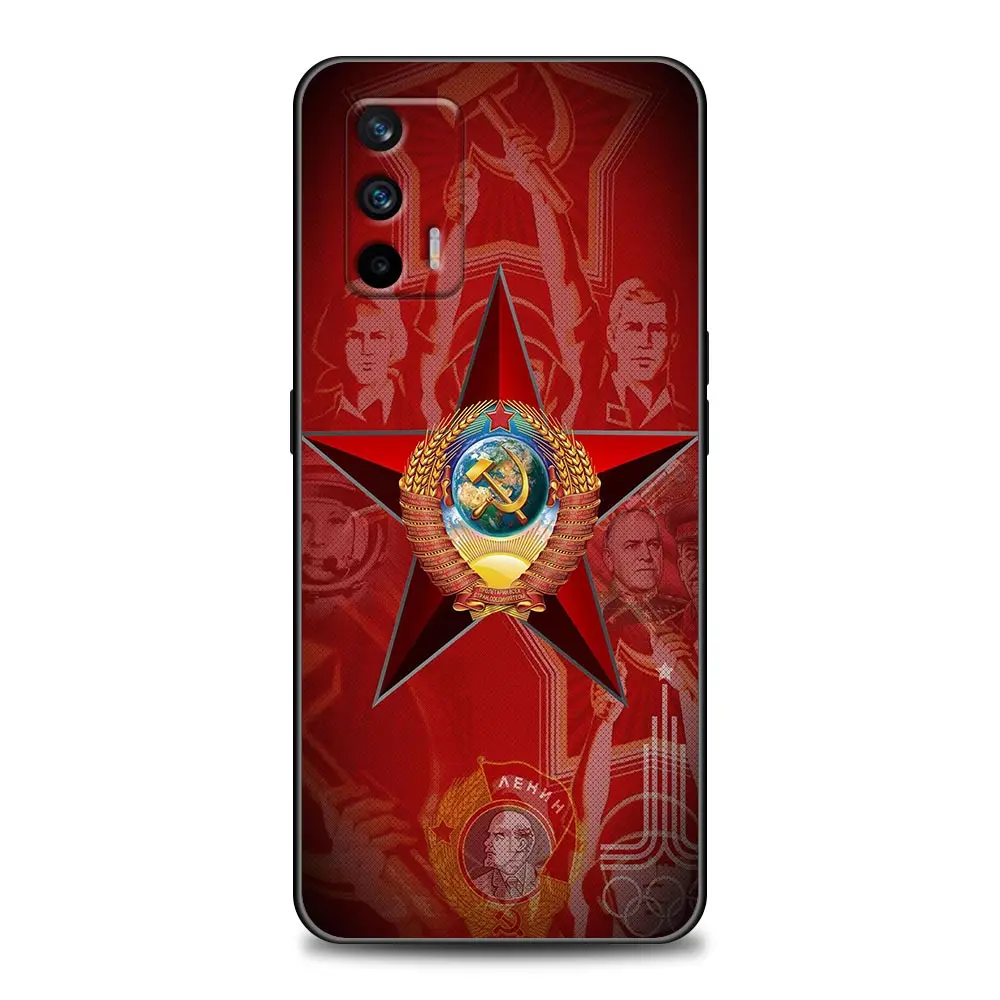 Vintage USSR CCCP Flag Phone Case for Realme Q2 Pro C20 C21 V15 5G 8 Pro 5G C25 GT Neo V13 5G X7 Pro Ultra C21Y Soft Silicone images - 6