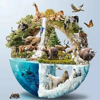 dropshipping 5d diy diamond painting earth animal picture full square round diamond embroidery diamond mosaic home decoration