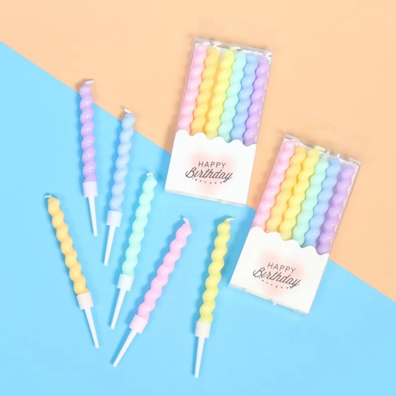 1 Набор изогнутых свадебных свечей на день рождения украшение для торта нить