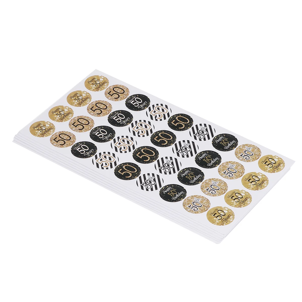 

216pcs 50th Birthday Decorative Sticker Adhesive Gift Decals Candy Sticker
