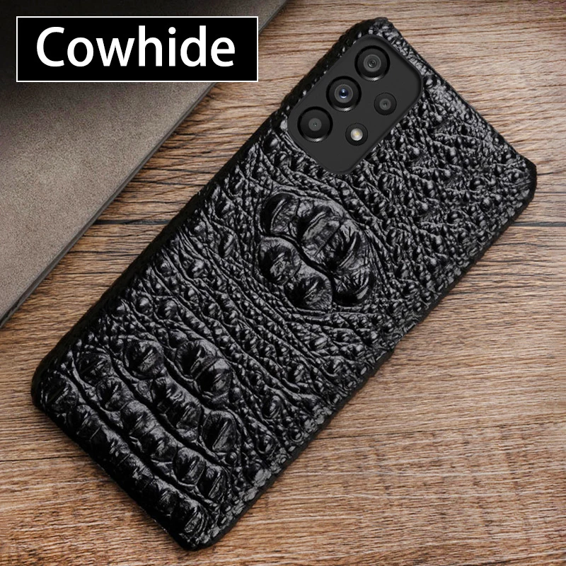 

leather Phone Cases For Samsung A71 A70 A53 A52 A51 A50 A41 A40s A33 A32 A31 A30 A23 A21s A20e Crocodile Head Texture back cover