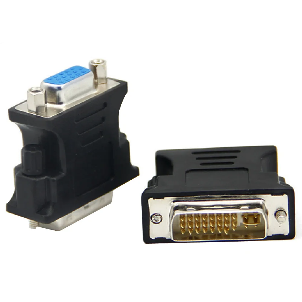 DVI-I 24 + 5-контактный адаптер видеоконвертера DVI-VGA папа-мама для ПК ноутбука