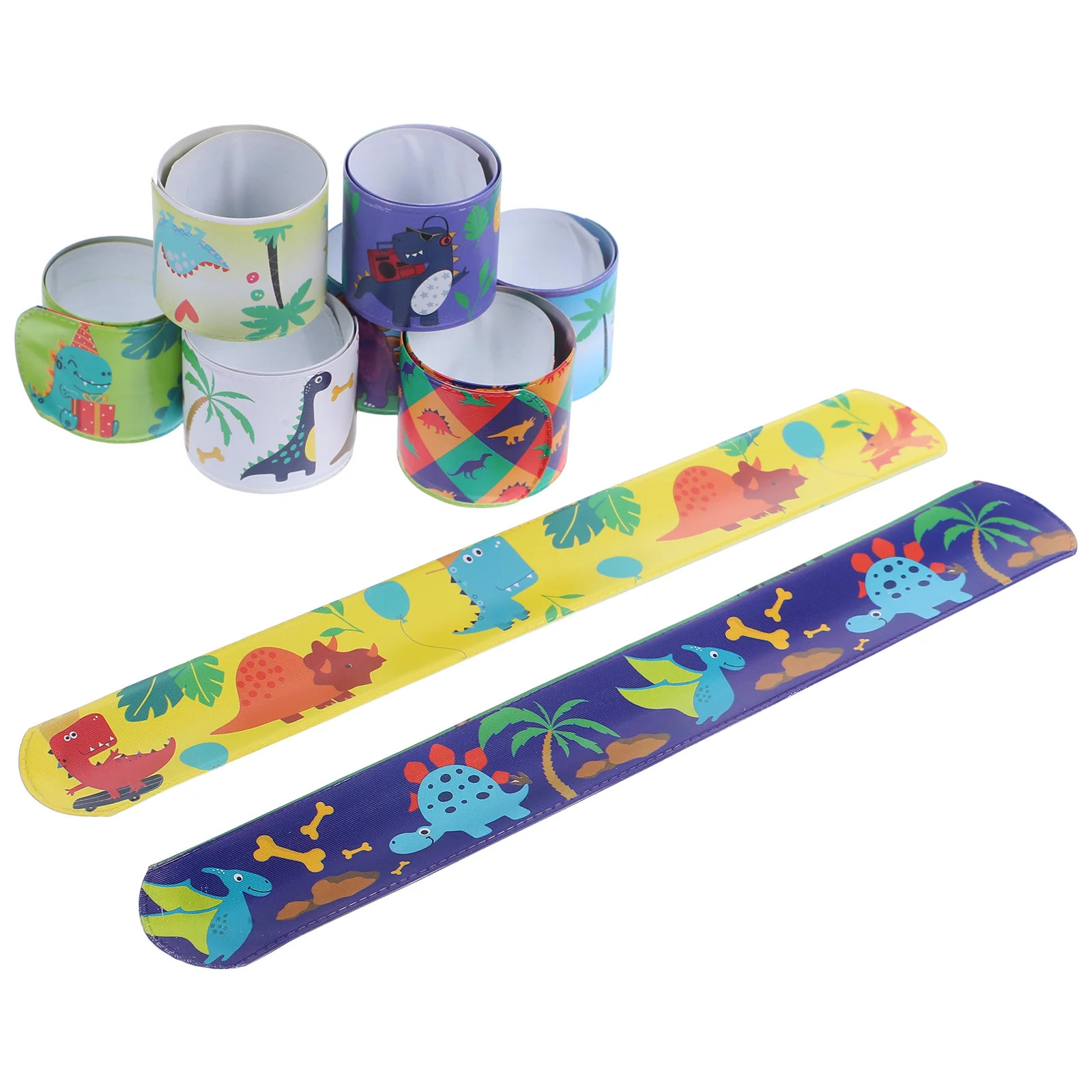 

Decorative Slap Bracelets Snap Bulk Dinosaur Party Supply Toys Bands Wristbands