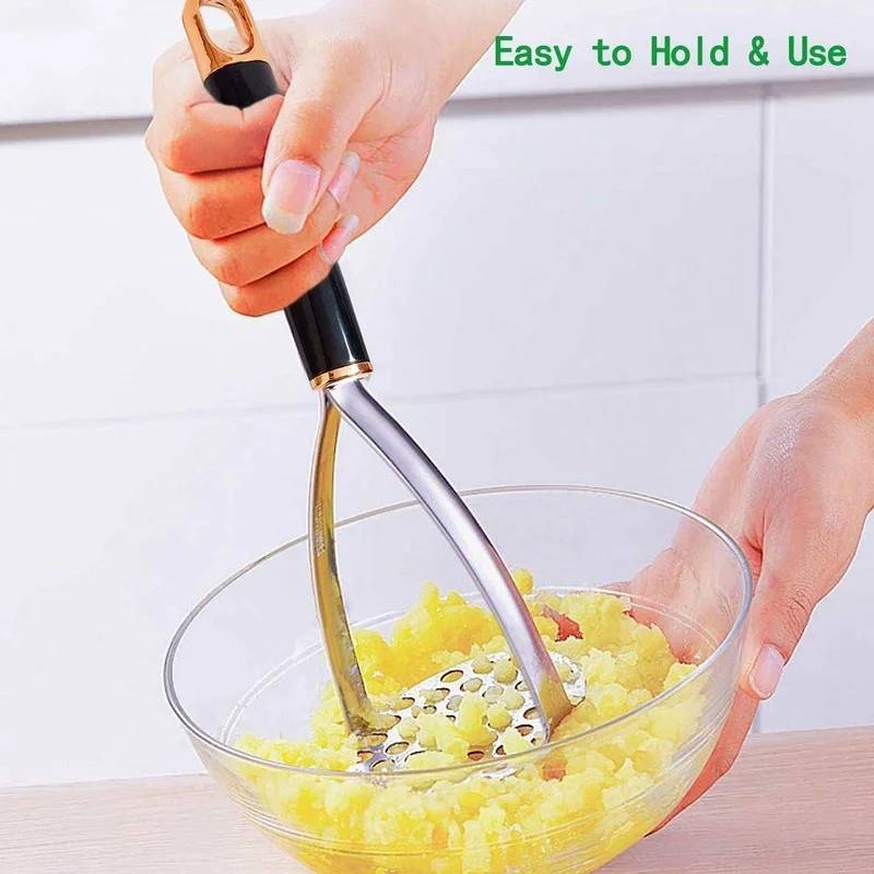 

Stainless Potatoes Mud Pressure Machine Potatoes Crusher Potato Masher Ricer Puree Juice Maker Fruit Vegetable Tools for Kitchen