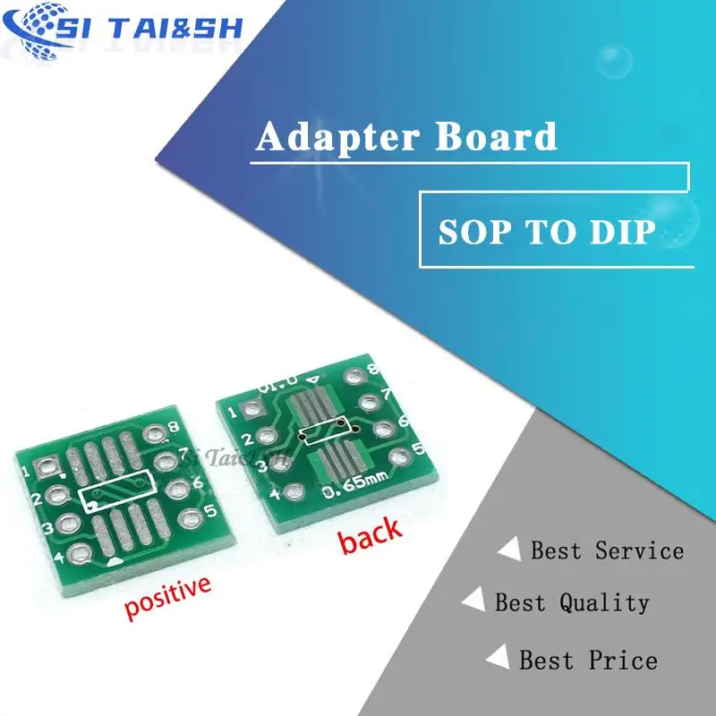 20PCS TSSOP8 SSOP8 SOP8 to DIP8 PCB SOP-8 SOP Transfer Board DIP Pin Pitch Adapter - купить по выгодной цене |