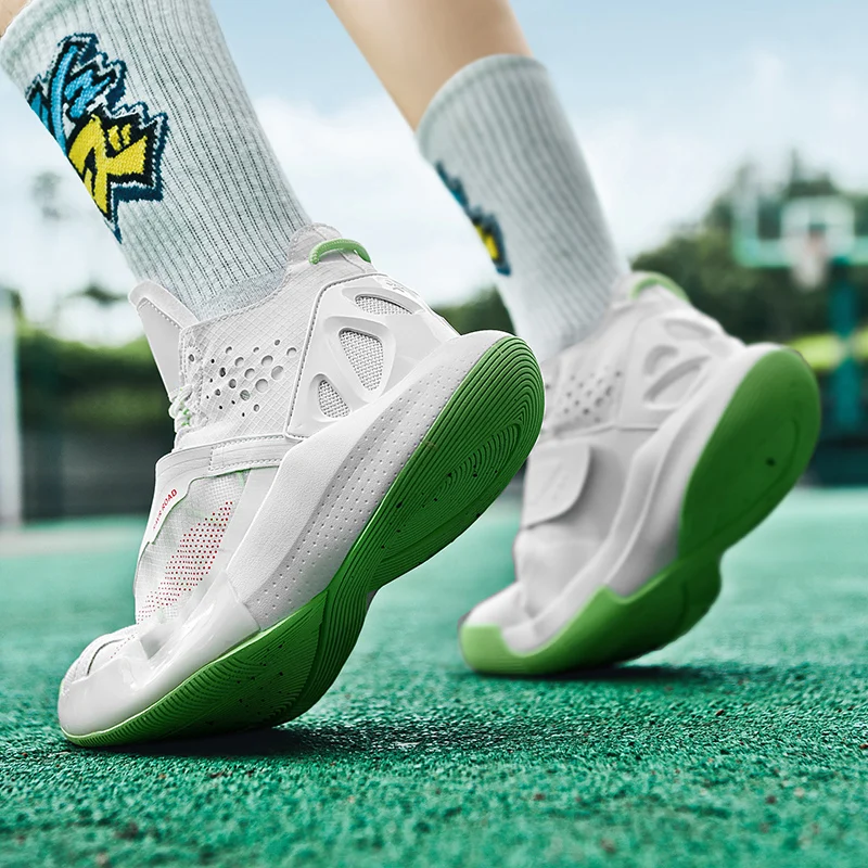 Professional Basketball Training Shoes Outdoor Training Sneakers Men's Wear-resistant Basketball Shoes Men's High-Top Sneakers