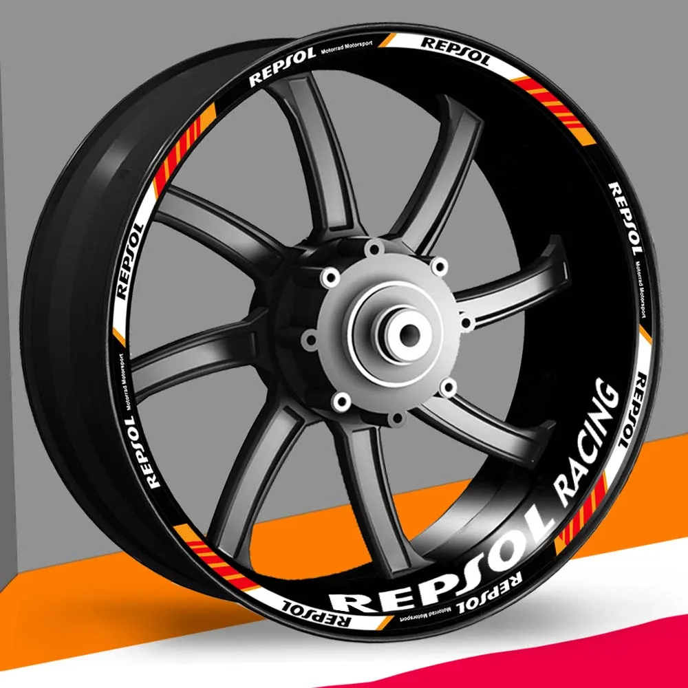 Светоотражающие Полоски для колес мотоцикла Honda HRC CBR KTM Yamaha KAWASAKI Repsol | Автомобили и