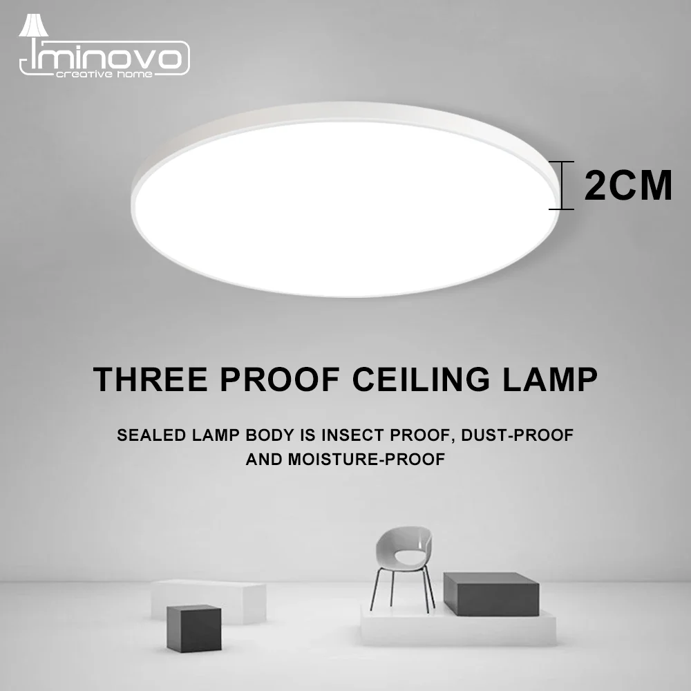 

Ultra Thin LED Ceiling Light 2CM Lamp Surface Mounted Flush Panel Lighting 24W 28W 38W 48W Kitchen Bedroom Living Room 110V 220V