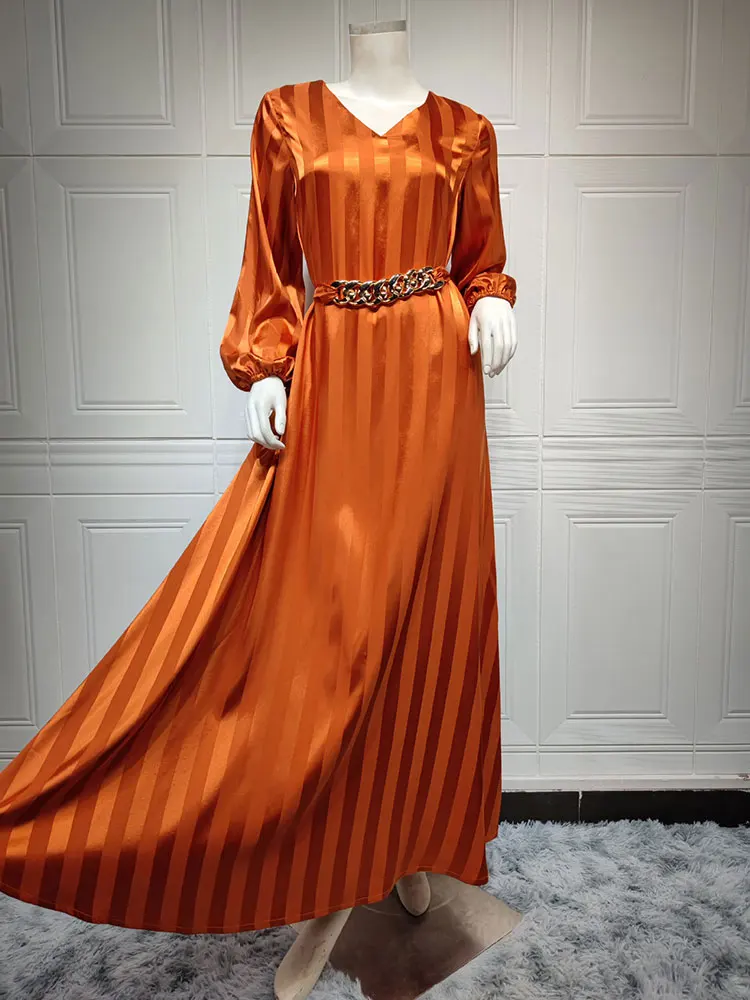 Жаккардовое атласное длинное платье Jalabiya арабское женское с металлическим