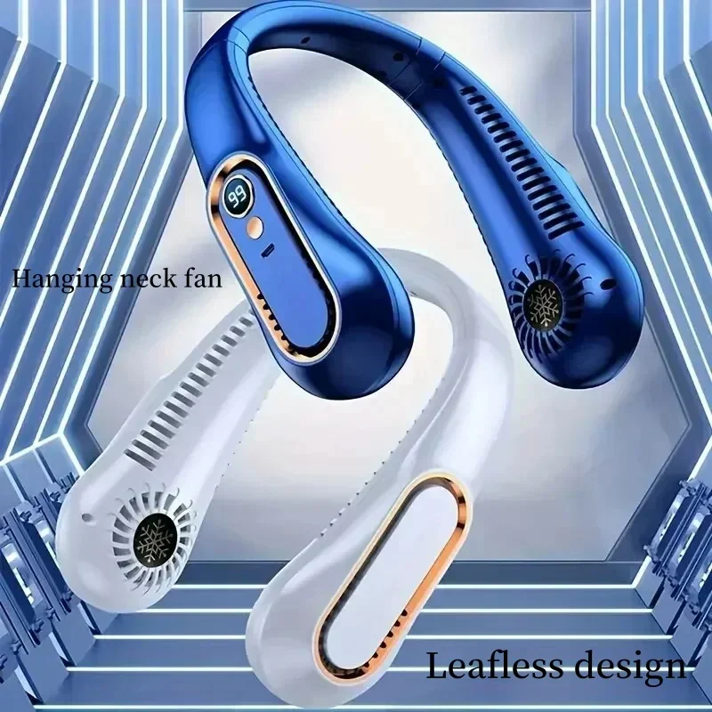 Портативный кондиционер ручной вентилятор с ремешком подвески без листьев