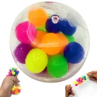 Цветная Радужная игрушка-антистресс снимает стресс, мягкий ДНК-шар для детей и взрослых, 18 мягких эластичных игрушек-эспандеров из ТПР с бусинами