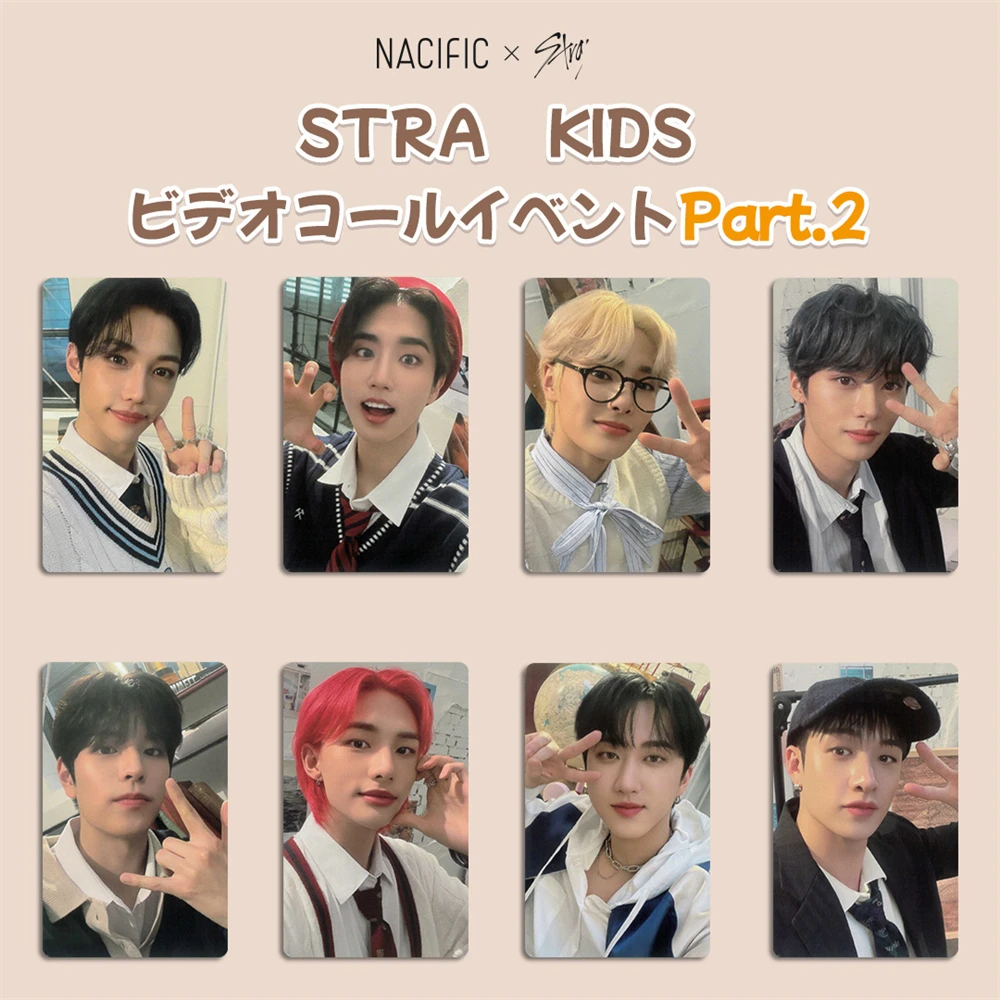 

8Pcs/Set KPOP NACIFIC R13 X Stray Kids Photocard Double-sided Lomo Card Postcard Bang Chan Felix HYUNJIN For Fans Collection C41