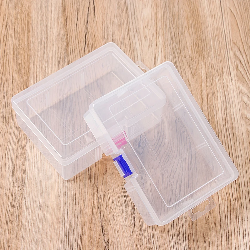 

1 Piece Clear Screw Jewelry Organizer Utility Box Plastic Container Sewing Box