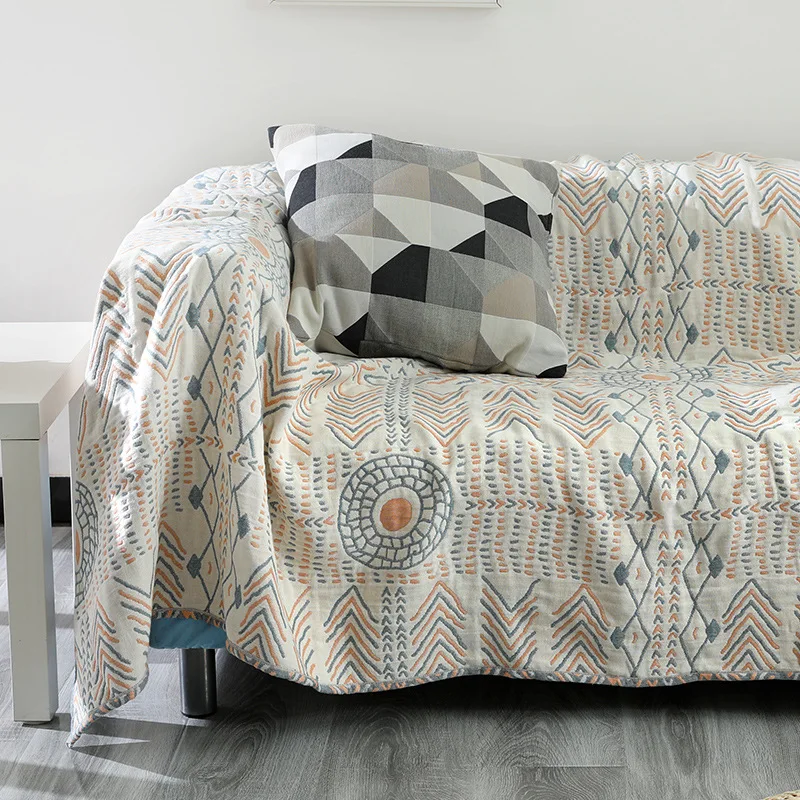

Bohemian Cotton Sofa Cover All-Inclusive Furniture Dust Cover Four Seasons Universal Sofa Towel Throw Blankets