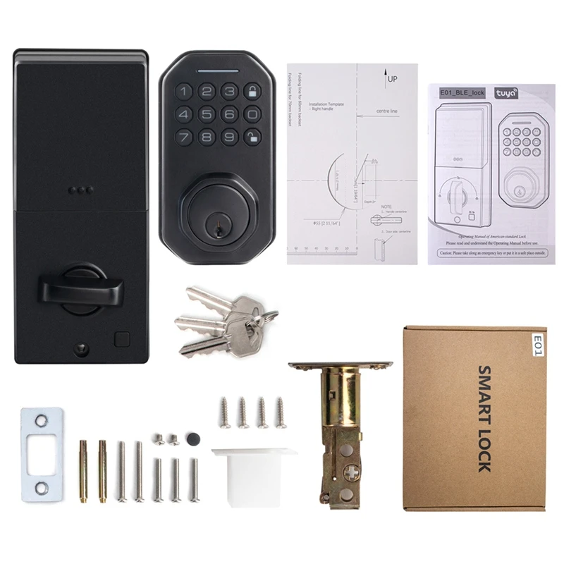 

Hot Keyless Entry Door Lock, Electronic Keypad Deadbolt Lock, Auto Lock, Easy To Install For Front Door