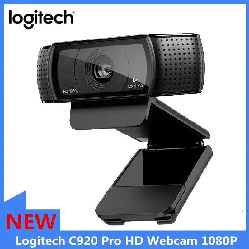 

Logitech C920 Pro HD Webcam 1080P wide screen Video call recording Laptop 30fps CameraWeb camera auto focus Glass Lens camera