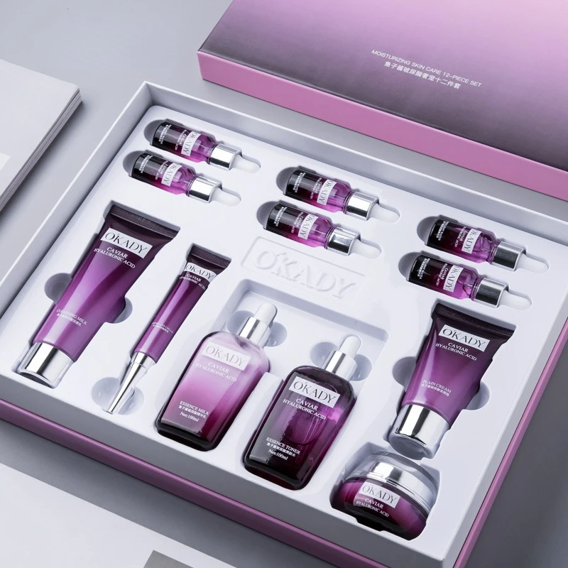 

New Product Caviar Hyaluronic Acid Luxury Pet Twelve-Piece Set Facial Treatment Brightening Skin Repair Easy To Absorb