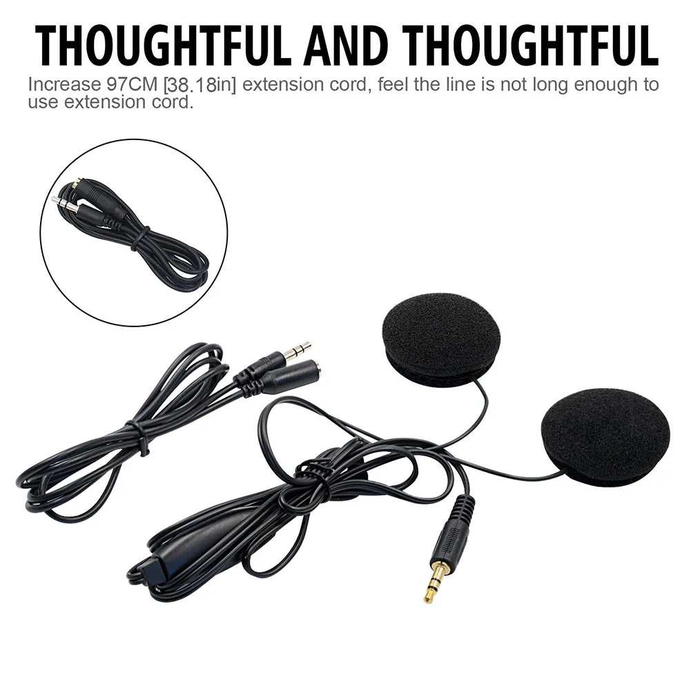 

100% Brand New Accessories Head Headset Motorcycle Speaker 1 Set Black