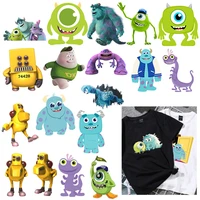 diy big eyes monster movie patches iron on transfers for clothing kids girl t shirt applique heat transfer vinyl ironing sticker