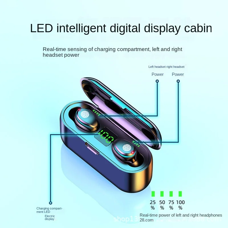 

Freebuses Prof9 Bluetooth Headset Wireless In Ear Huaqiangbei Noise Reduction Super Long Endurance High Power Headset