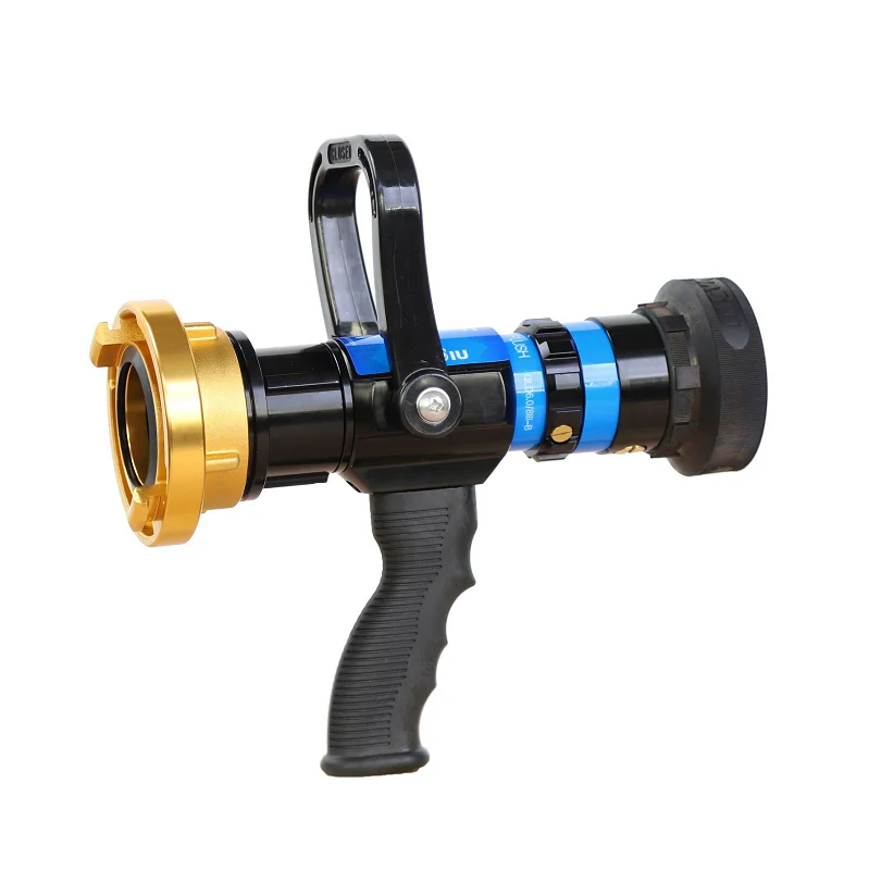 

Super quality Huaqiu selectable flow 480LPM fire fighting hose nozzle with pistol grip handle