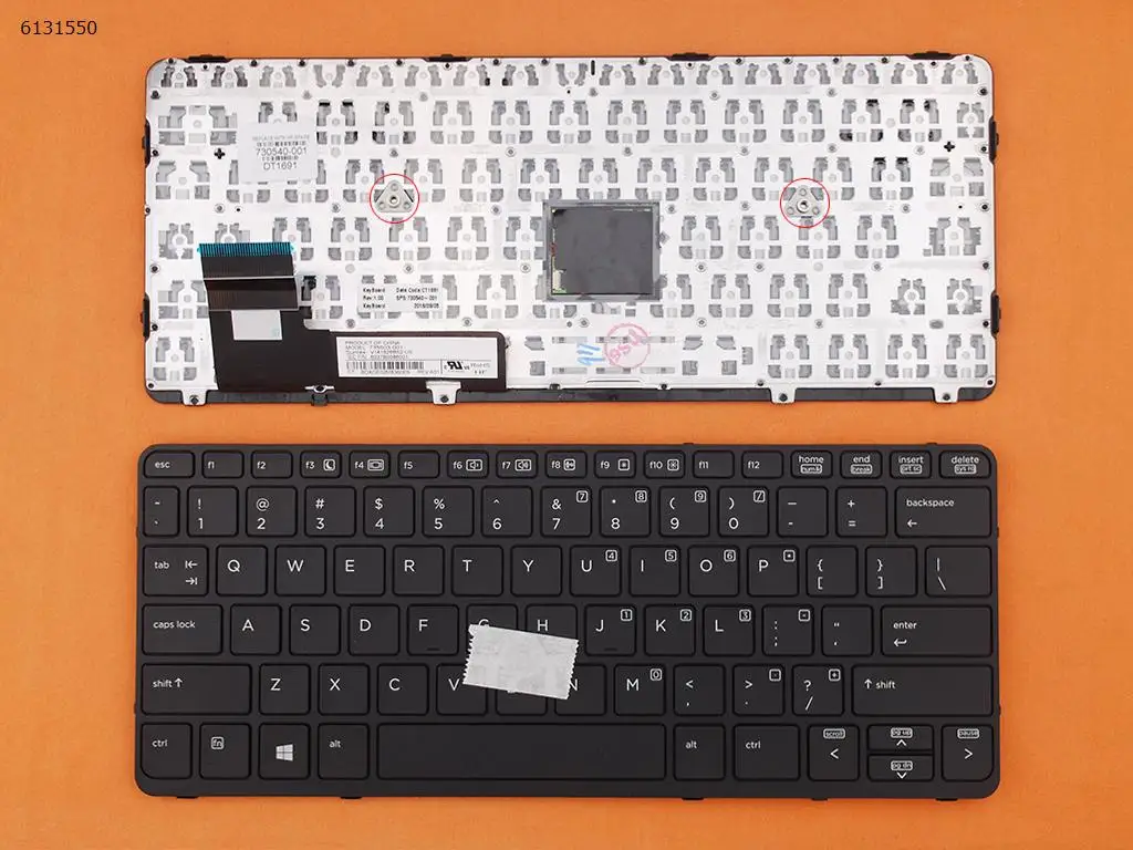 US Laptop Keyboard for HP EliteBook 820 G1 820 G2 720 G1 720 G2 725 G2 BLACK FRAME BLACK with point
