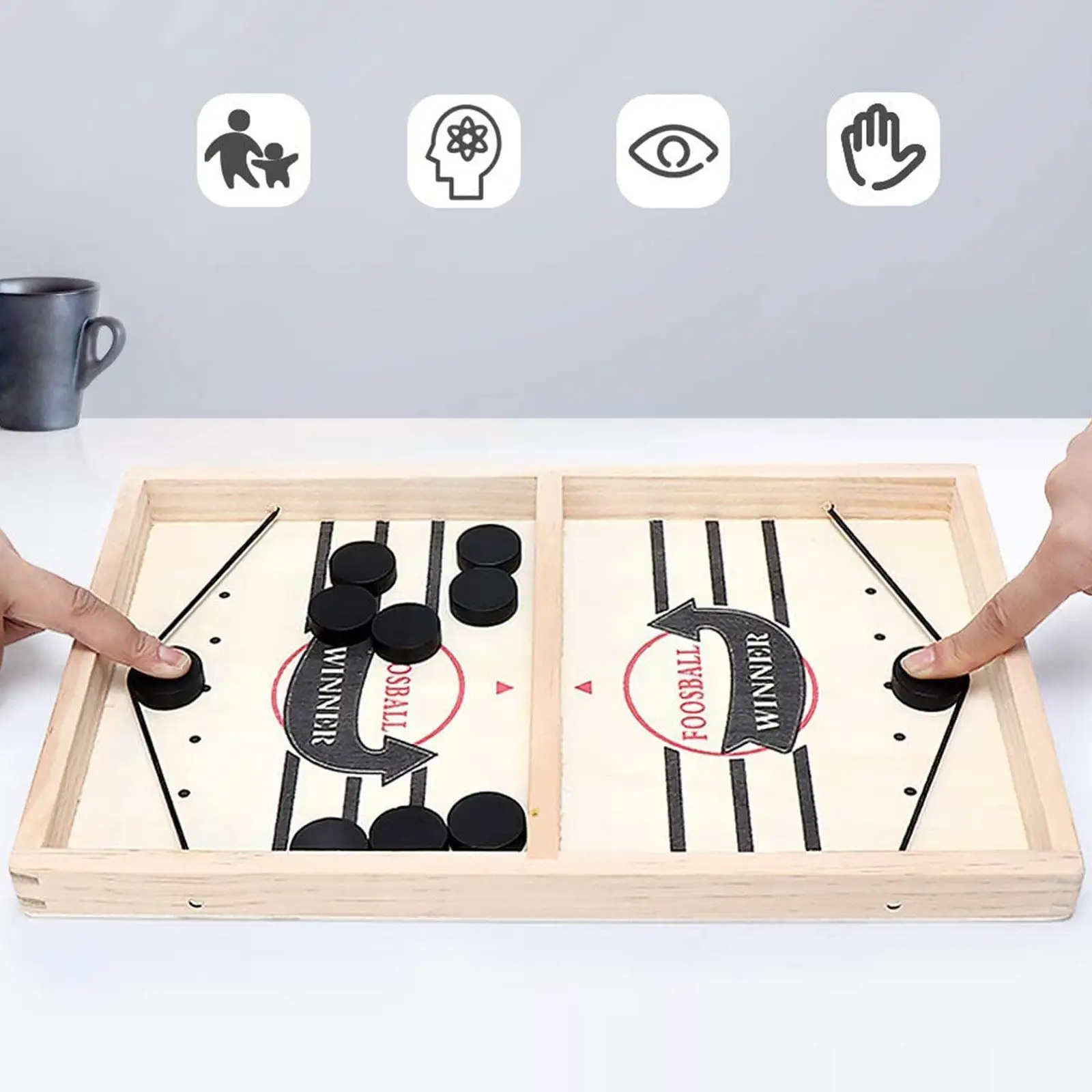 

Foosball Winner Games Table Hockey Game Catapult Chess Fast Sling Puck Board Game Toys For Children Parent-child Interactiv M5Y0