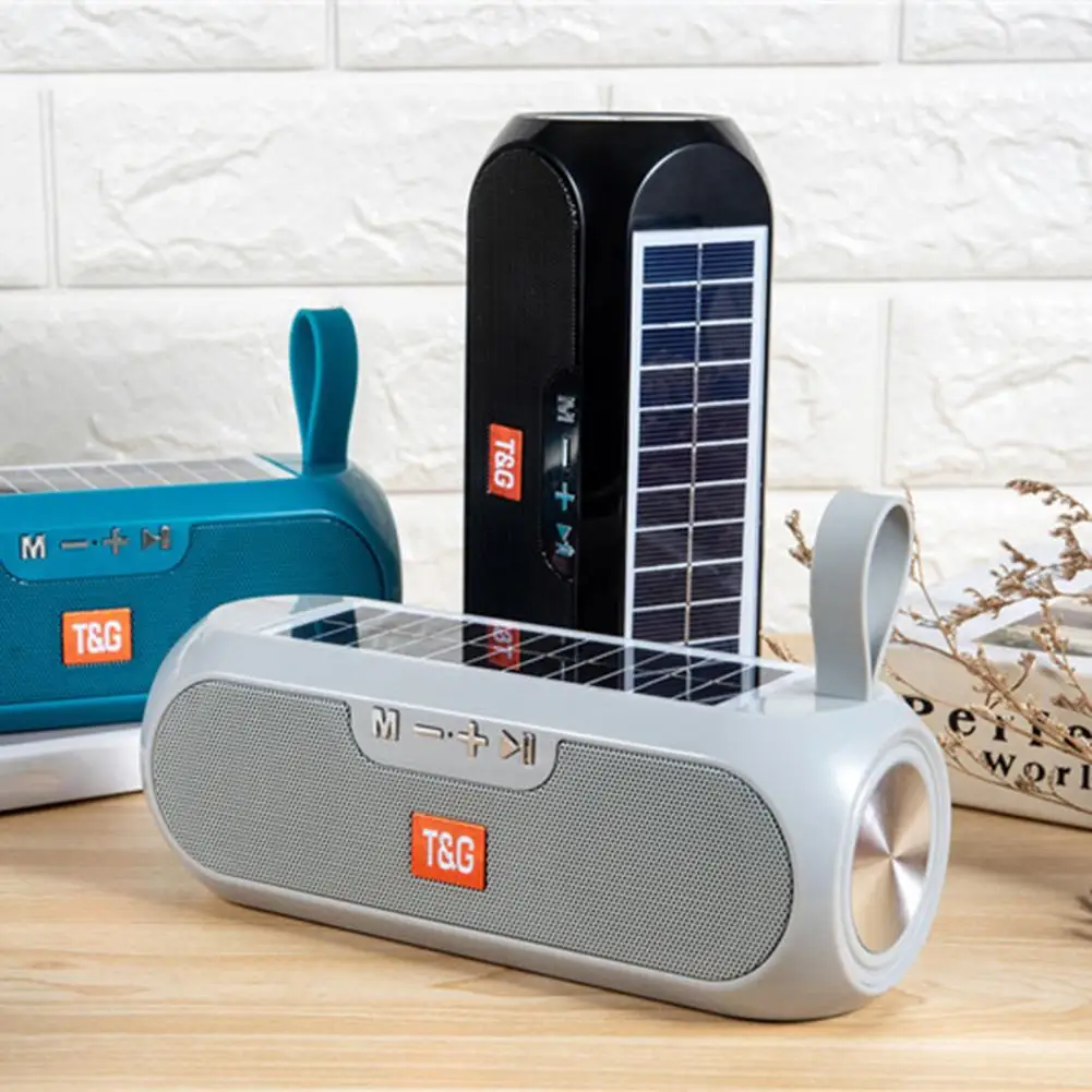 

TG182 Solar Charging Portable Stereo speakers Wireless Bluetooth Call With Mic Outdoor Loudspeaker Waterproof FM Radio Soundbar