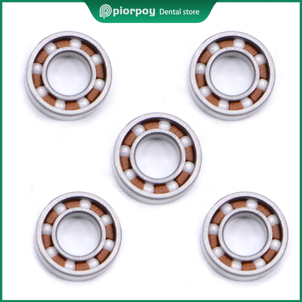 

PIORPOY 5 Pcs Dental High Speed Handpiece Bearing 7/8 Balls Stainless Steel Ceramic Bearings Dentistry Spare Parts Lab Tools