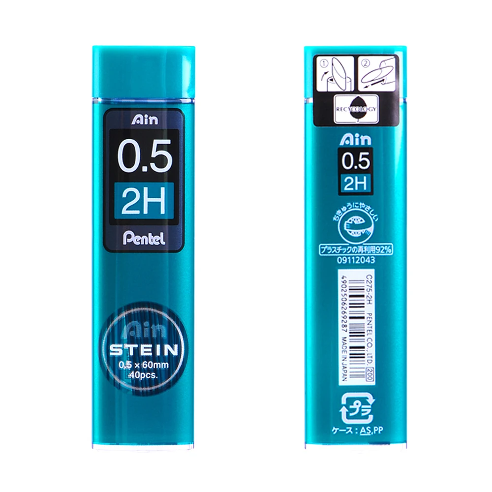Фото Pentel небьющийся STEIN высокополимерный графитовый грифель C275 AIN, автоматический карандашный грифель 0,3/0,5/0,7/0,9 мм, подвижный грифель B/2B/HB №3