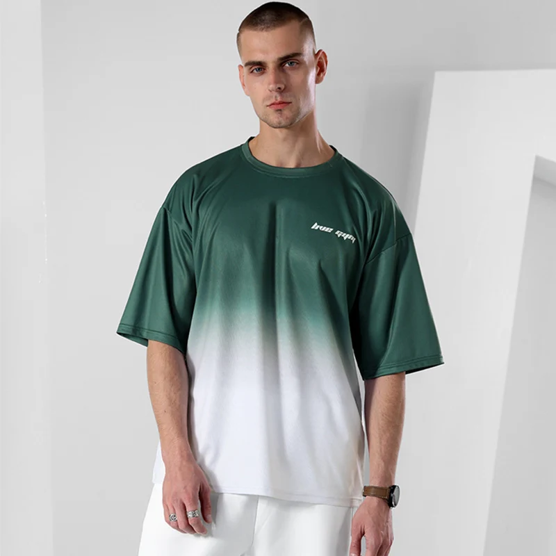 

Мужская футболка с коротким рукавом и круглым вырезом, свободного покроя