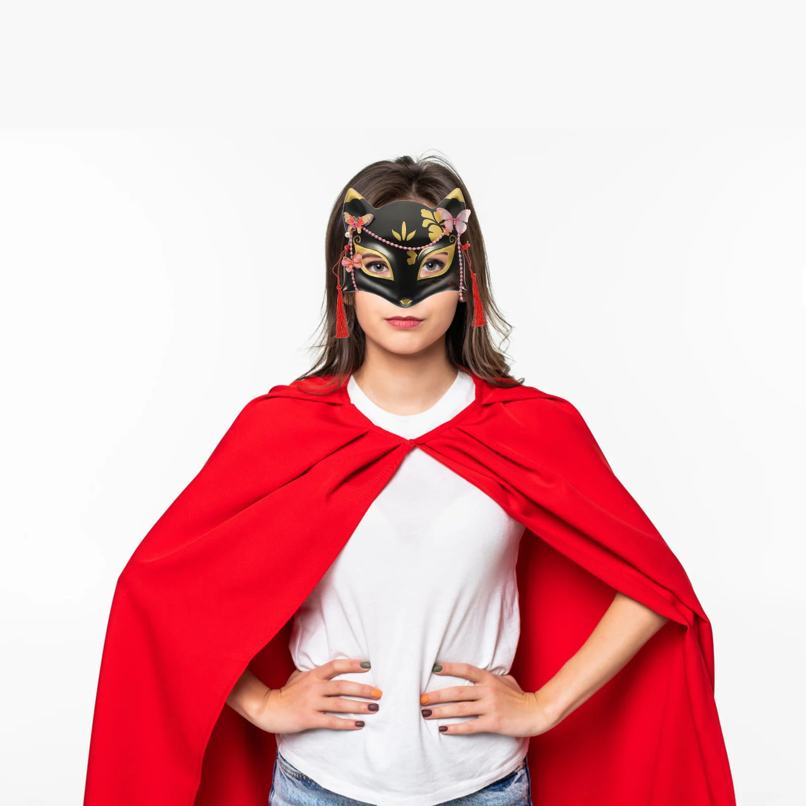 Маска лисы для девочек детский коллаген корейский реквизит косплея пластиковый