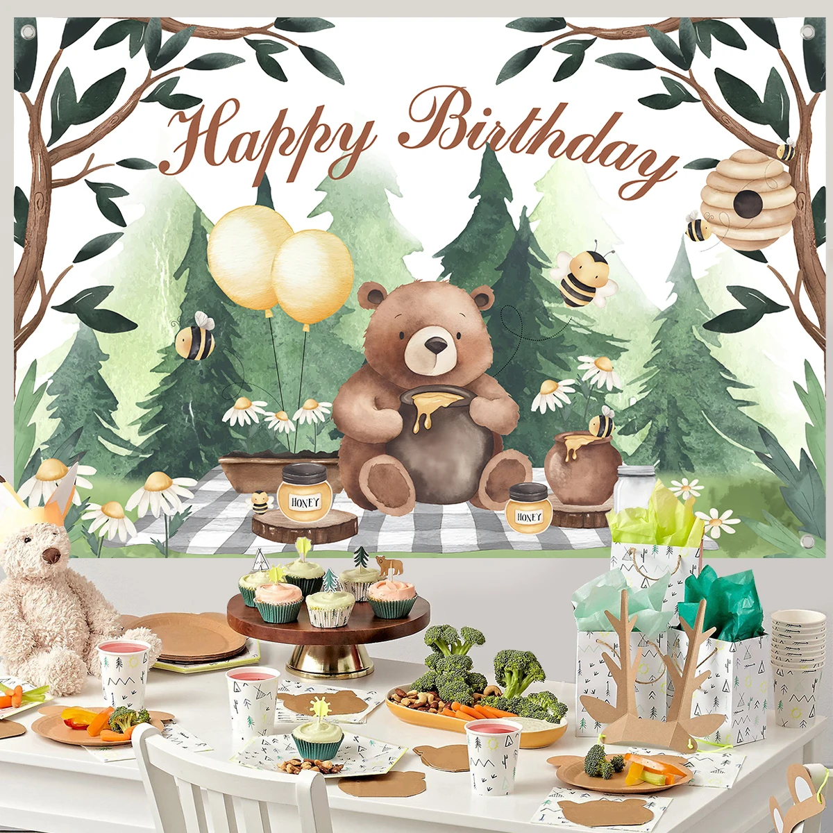 Декорации в виде джунглей и животных декорации диких сафари дня рождения Фотофон