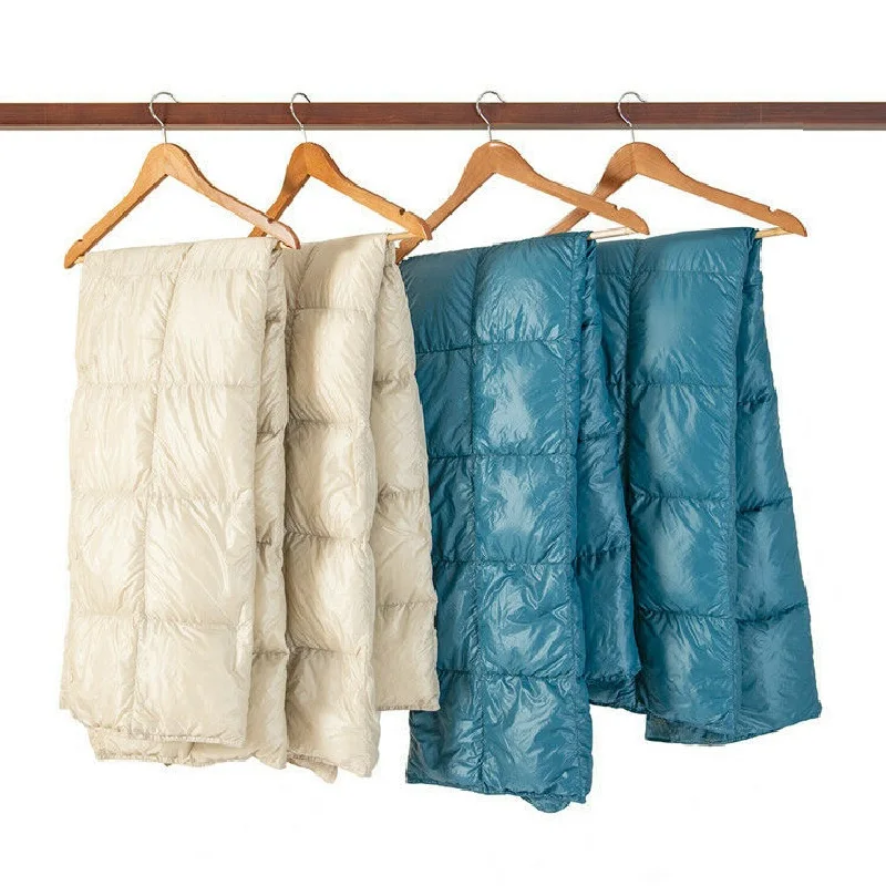 Waterproof Goose Down Quilt Spliceable Portable Ultralight Warm Blanket Shawl Camping Hiking Outdoor Travel Aircraft Office Gear
