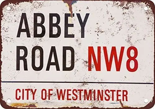 

Жестяные знаки Abbey Road, винтажный металлический жестяной знак 12x8 дюймов