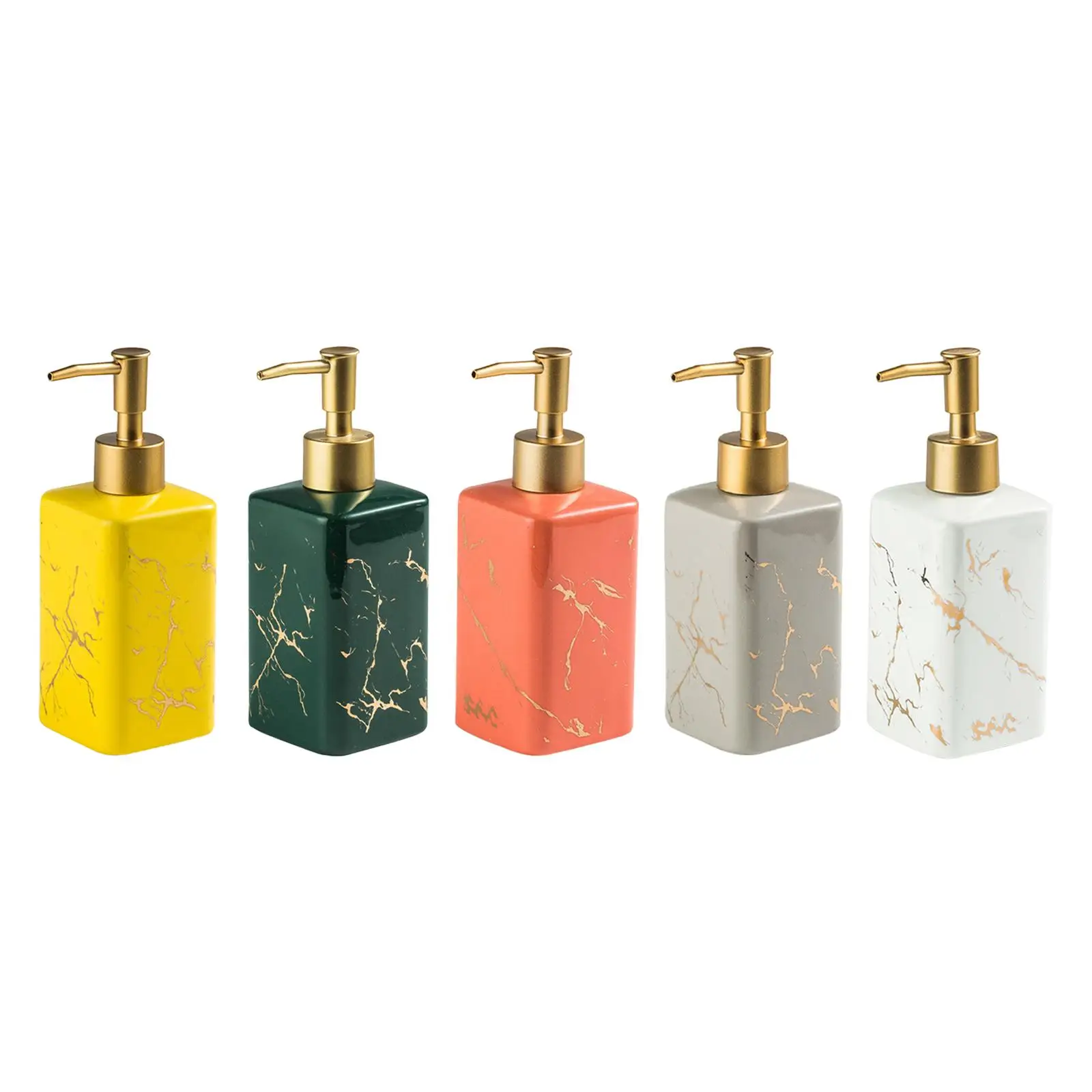 

Ceramic Soap Dispenser Hand Pump Marble Pattern Liquid Soap Lotion Dispenser for Kitchen Hotel Supply Countertop Home Bathroom