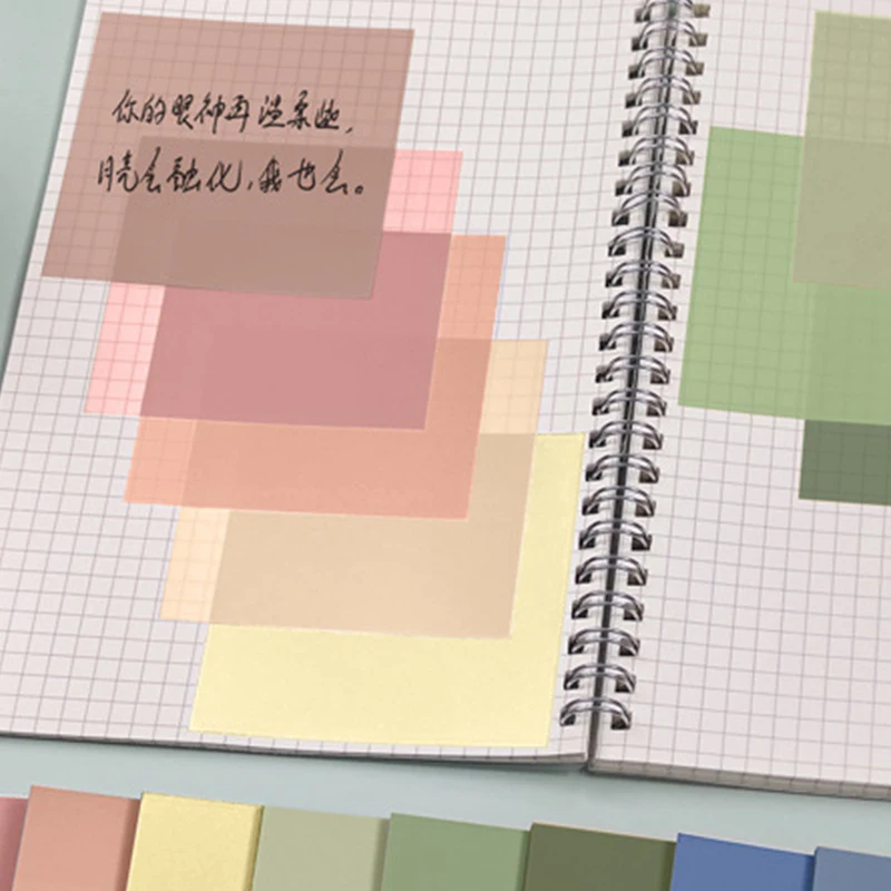 

High Quality 50 Sheets Transparent Sticky Notes Memo Pad Bookmark Marker Memo Sticker Paper Office School Supplies