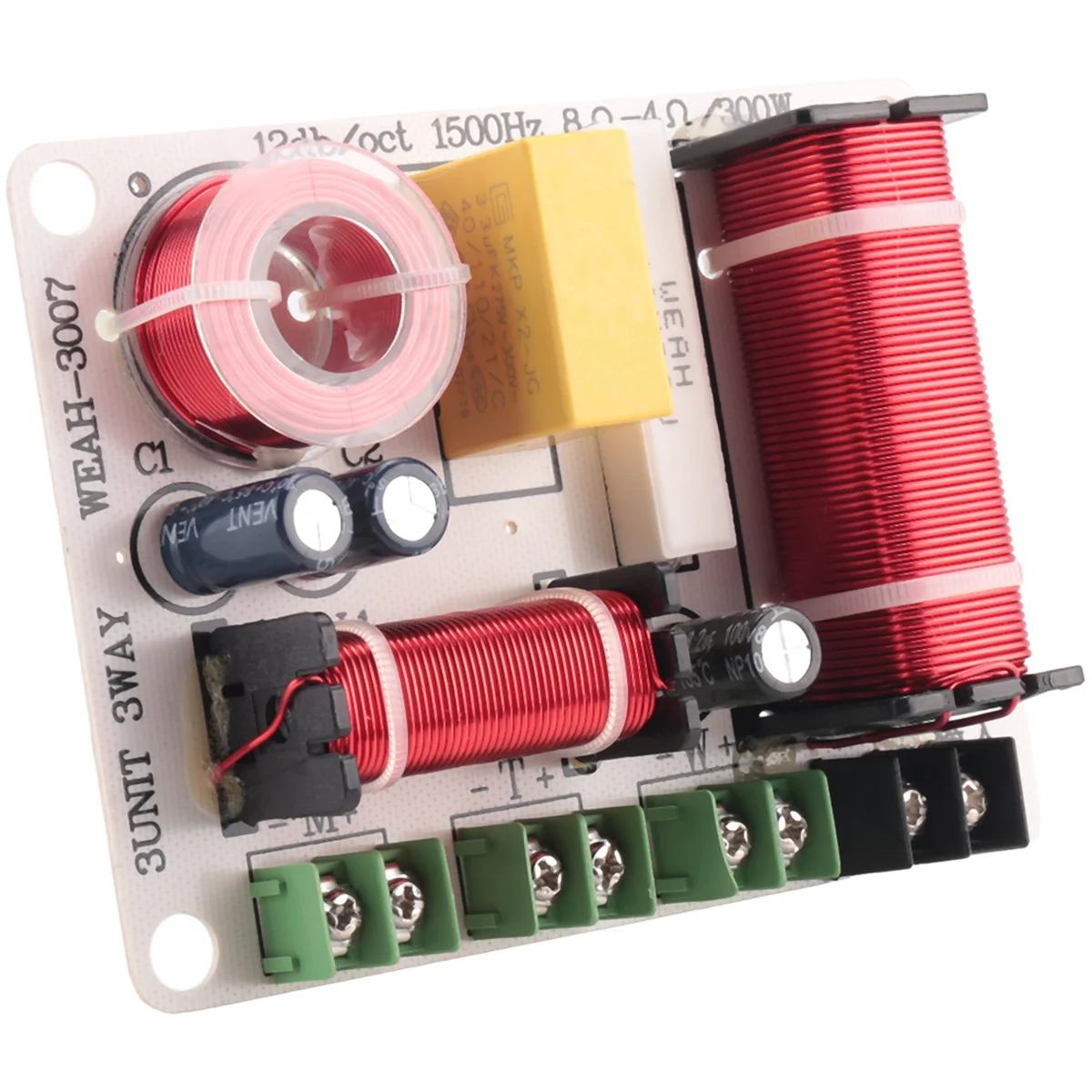 Фото 3 Way Speaker Frequency Divider 300W HiFi Crossover Filter Frequency Distributor for DIY Home Speaker Modification №2