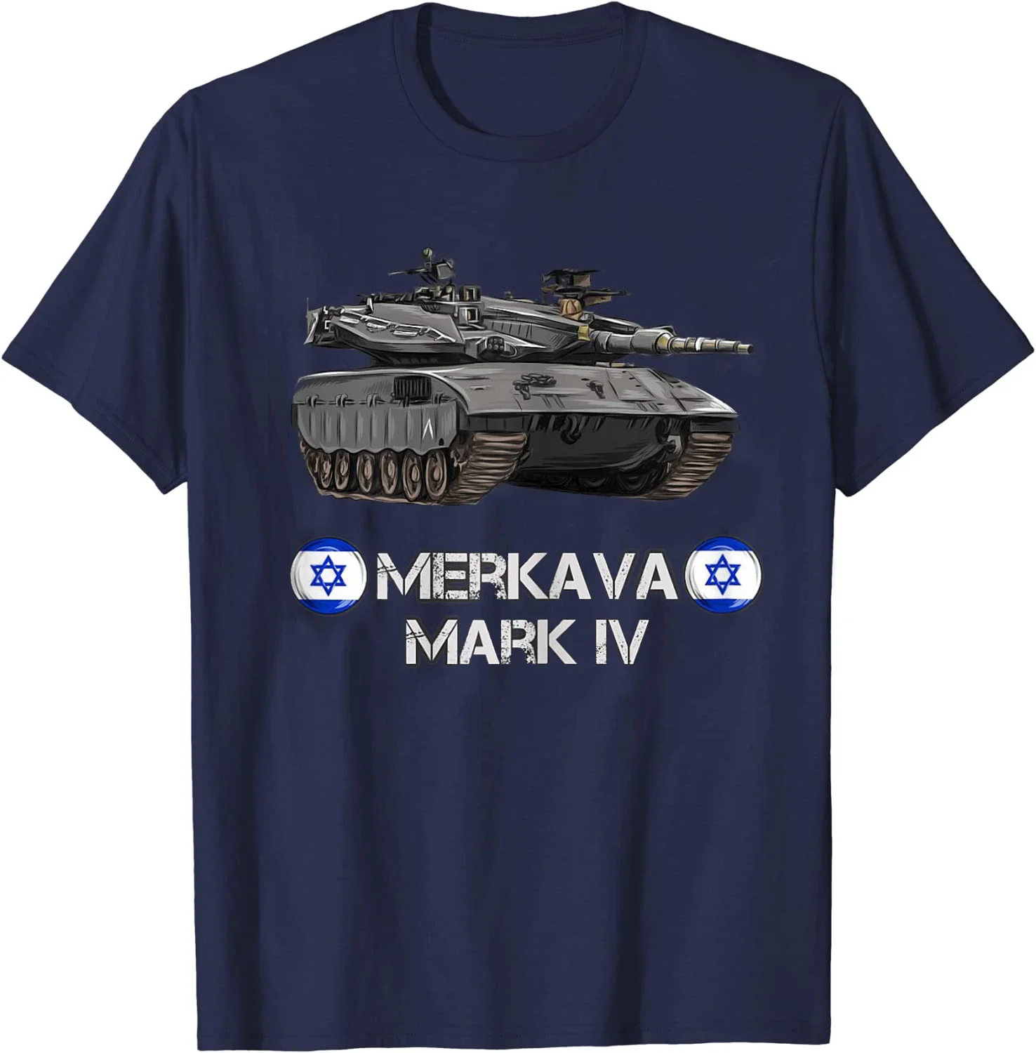 Армия Израиля IDF Merkava Mark 4 футболка Main Battle Tank 100% хлопок с круглым вырезом летняя