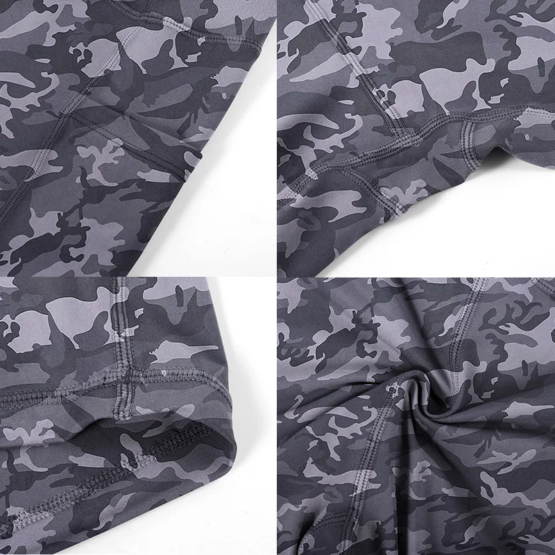 SEVENPALMS Women High Waist Camouflage Yoga Shorts Summer Casual Fitness With Pocket Women Pants Running Sports Gym Clothing