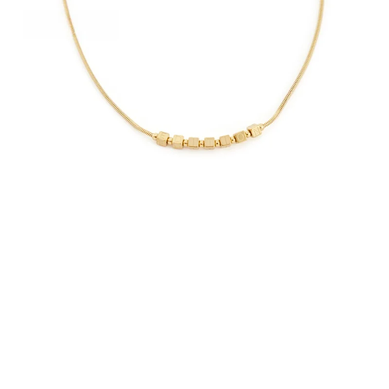 Короткое ожерелье для женщин зима 2023 новый логотип квадратное золотое колье с