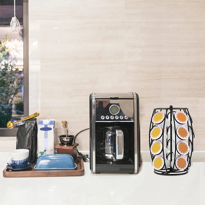 Полка для хранения кофейных капсул K Cup вращающийся держатель чашек вмещает 20