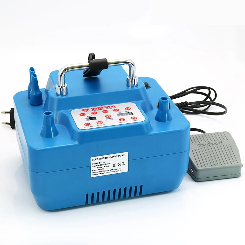 

Electric Balloon Pump 800W With Timer Dual Holes Professional Inflator With Memory Function Foot Switch 800W